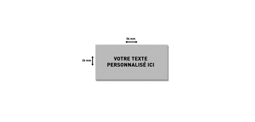 Plaque de texte personnalisable pour tampon Trodat Printy 5204 – 56 × 26 mm