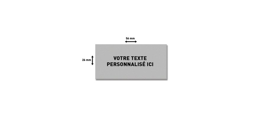 Plaque de texte personnalisable pour tampon Trodat Printy 5204 – 56 × 26 mm