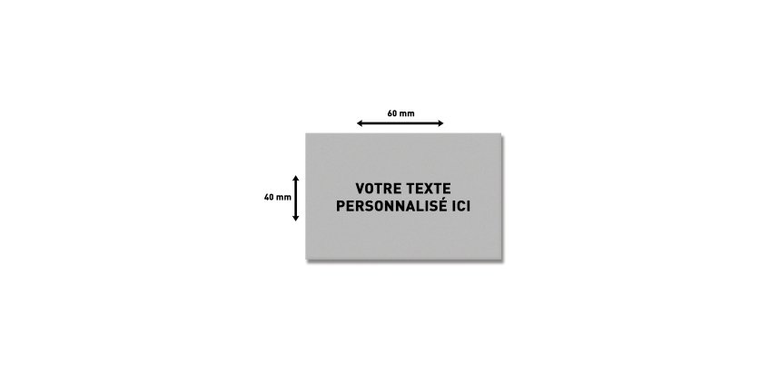 Plaque de texte personnalisable pour tampon Trodat Printy 5274 – 60 × 40 mm