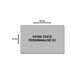 Plaque de texte personnalisable pour tampon Trodat Printy 5208 – 68 × 47 mm