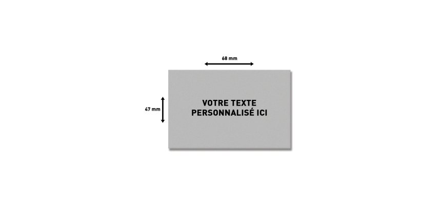 Plaque de texte personnalisable pour tampon Trodat Printy 5208 – 68 × 47 mm