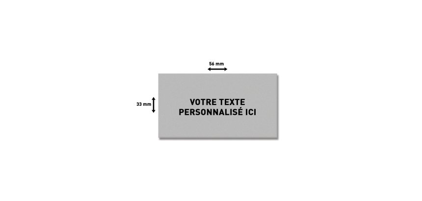 Plaque de texte personnalisable pour tampon Trodat Printy 5206 – 56 × 33 mm