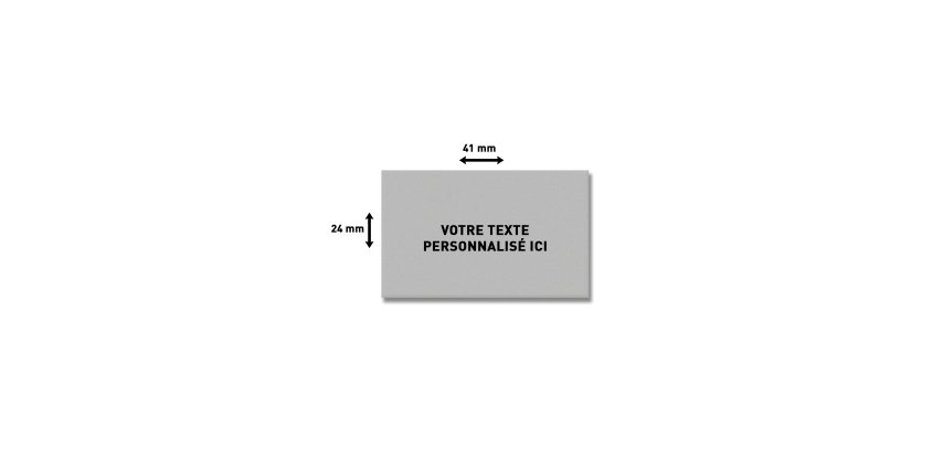 Plaque de texte personnalisable pour tampon Trodat Printy 4750 – 41 × 24 mm