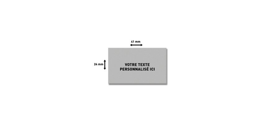 Plaque de texte personnalisable pour tampon Trodat Printy 5200 – 41 × 24 mm