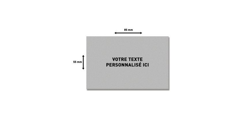 Plaque de texte personnalisable pour tampon Trodat Printy 5211 – 85 × 55 mm