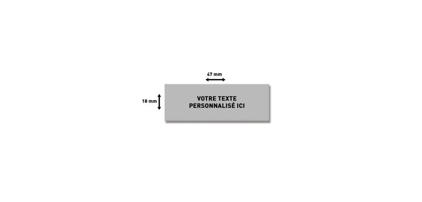 Plaque de texte personnalisable pour tampon Trodat Printy 9512 – 47 × 18 mm