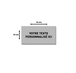 Plaque de texte personnalisable pour tampon Trodat Printy 4929 – 50 × 30 mm