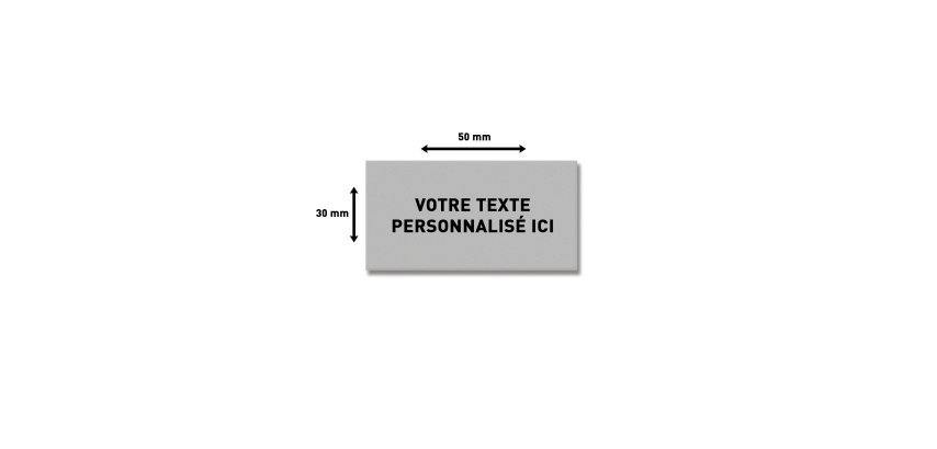 Plaque de texte personnalisable pour tampon Trodat Printy 4929 – 50 × 30 mm