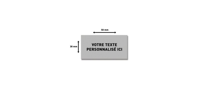 Plaque de texte personnalisable pour tampon Trodat Printy 4929 – 50 × 30 mm