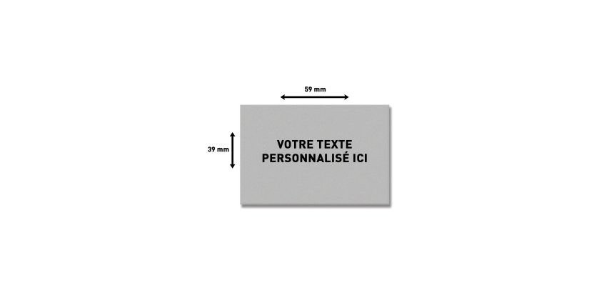Plaque de texte personnalisable pour tampon Trodat Printy 4927 – 60 × 40 mm