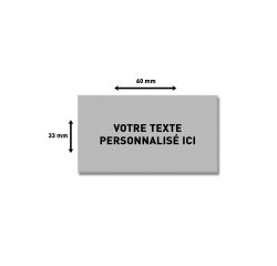 Plaque de texte personnalisable pour tampon Trodat Printy 4928 – 60 × 33 mm