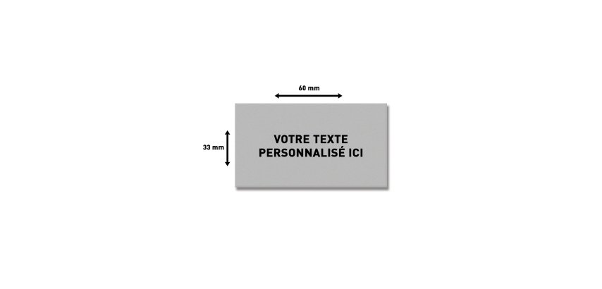 Plaque de texte personnalisable pour tampon Trodat Printy 4928 – 60 × 33 mm