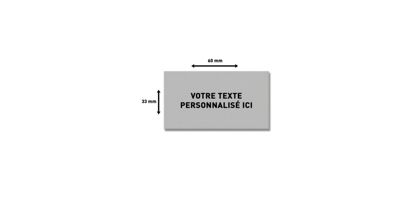 Plaque de texte personnalisable pour tampon Trodat Printy 4928 – 60 × 33 mm
