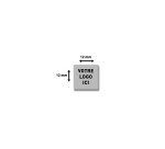 Plaque de texte personnalisable pour tampon Trodat Printy 4921 – 12 x 12 mm