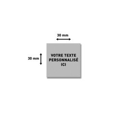 Plaque de texte personnalisable pour tampon Trodat Printy 4923 – 30 x 30 mm