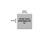 Plaque de texte personnalisable pour tampon Trodat Printy 4924 – 40 x 40 mm