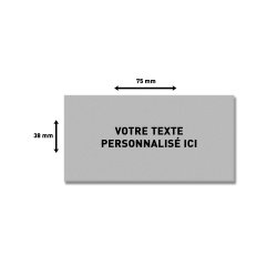 Plaque de texte personnalisable pour tampon Trodat Printy 4926 – 75 x 38 mm