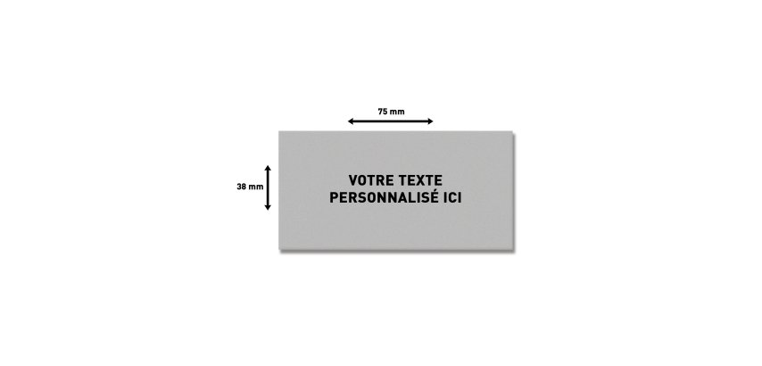 Plaque de texte personnalisable pour tampon Trodat Printy 4926 – 75 x 38 mm