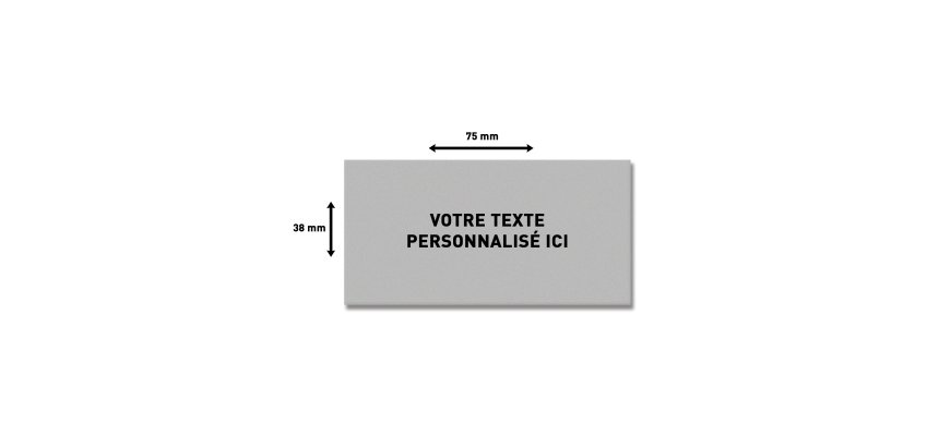 Plaque de texte personnalisable pour tampon Trodat Printy 4726 – 75 × 38 mm