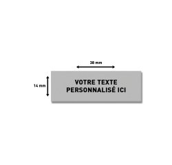 Plaque de texte personnalisable pour tampon Trodat Printy 4911 – 38 x 14 mm