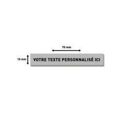 Plaque de texte personnalisable pour tampon Trodat Printy 4916 – 70 x 10 mm