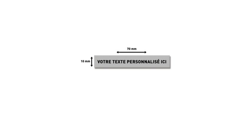 Plaque de texte personnalisable pour tampon Trodat Printy 4916 – 70 x 10 mm