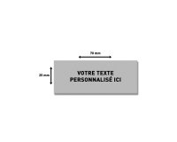 Plaque de texte personnalisable pour tampon Trodat Printy 4915 – 70 x 25 mm