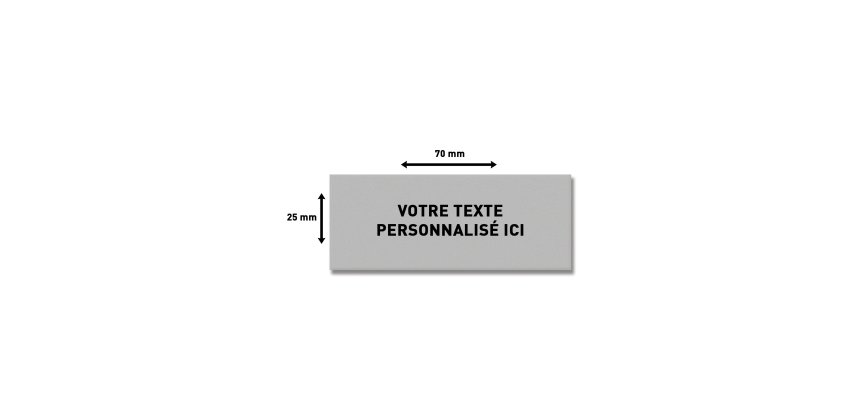 Plaque de texte personnalisable pour tampon Trodat Printy 4915 – 70 x 25 mm