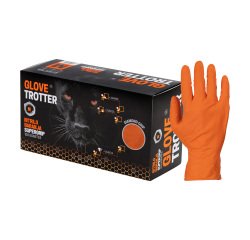 Guantes nitrilo naranja diamantado 8,5gr