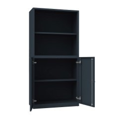 Armadio Ufficio Monoblocco Senso 2 ante battenti con parte superiore a giorno l 90 x p 45 x h 185 cm