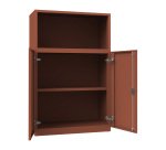 Armadio Ufficio Monoblocco Senso 2 ante abattenti 2 riapini con parte superiore a giorno l x p x h 90 x 45 x 140 cm