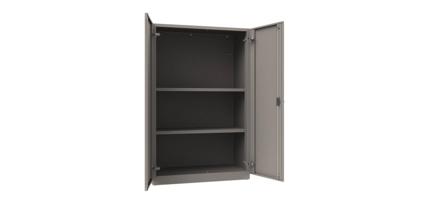 Armadio Ufficio Monoblocco Senso 2 ante battenti 2 ripiani l x p x h 90 x 45 x 140 cm