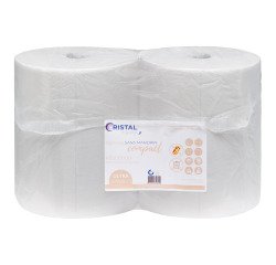 Compact white coreless industrial wiping roll - Length 175 m