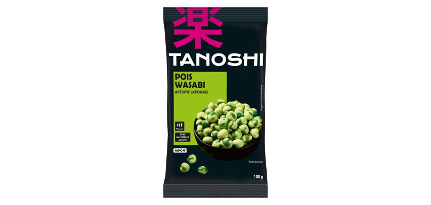Pois au wasabi pour apéritif Tanoshi - sachet de 100 g