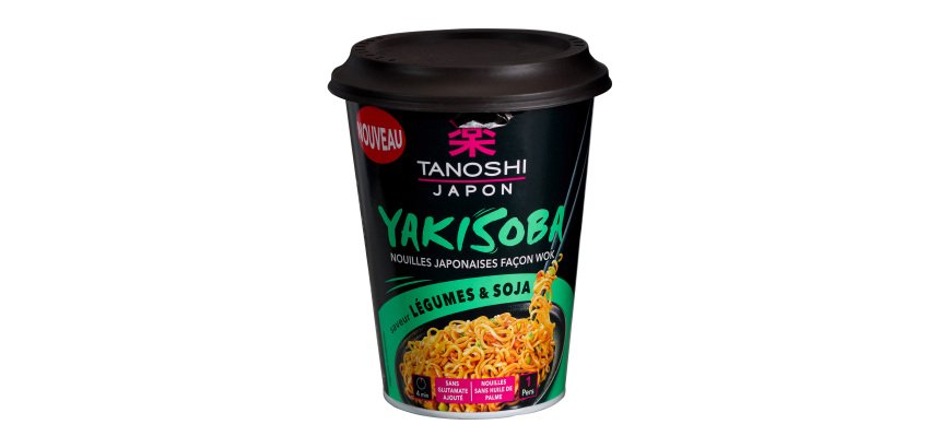 Nouilles japonaises façon wok saveur légumes et soja Tanoshi Yakisoba