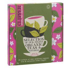 Assortiment de thés et infusions bio Clipper - Coffret de 45 sachets