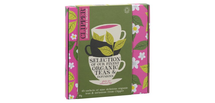 Assortiment de thés et infusions bio Clipper - Coffret de 45 sachets