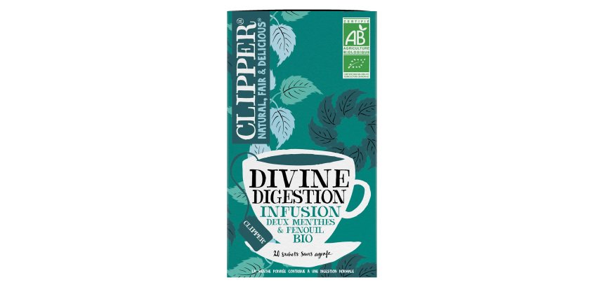Infusion Divine digestion bio Clipper - Boîte de 20 sachets