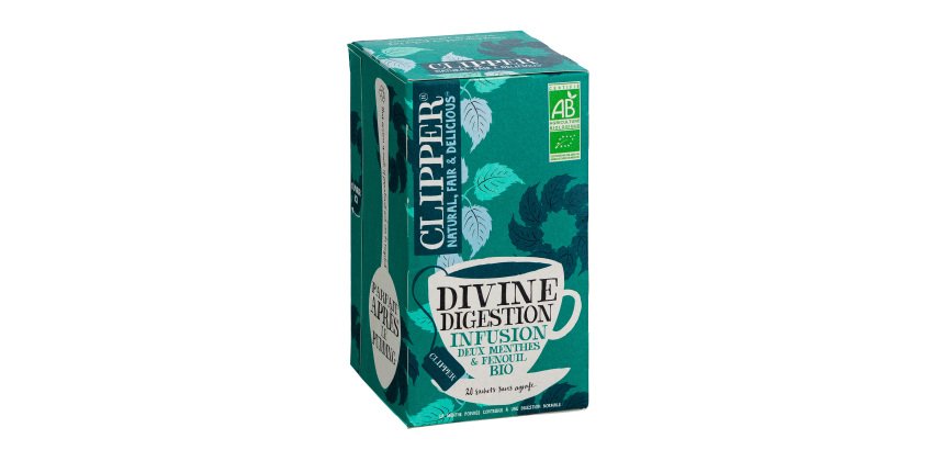 Infusion Divine digestion bio Clipper - Boîte de 20 sachets