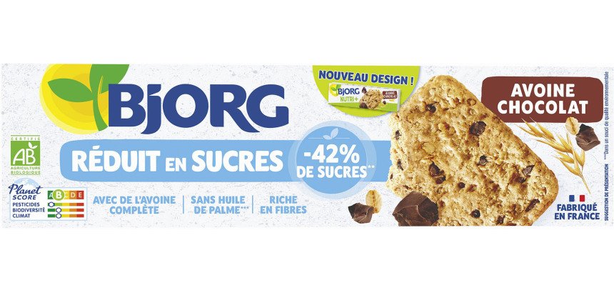 Organic Oat and Chocolate Chip Cookies Bjorg - 130 g Pack