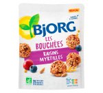 Les Bouchées aux raisins et myrtilles Bio Bjorg - Sachet de 120 g