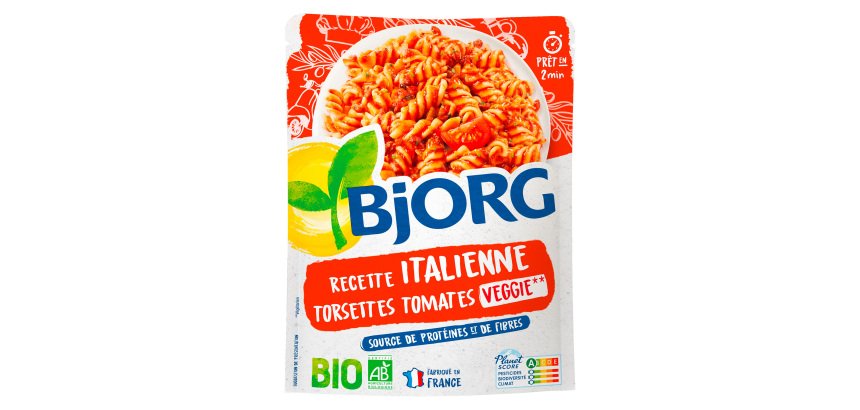 Italian Recipe Veggie Organic Torsettes with Tomatoes Bjorg - 220 g Packet