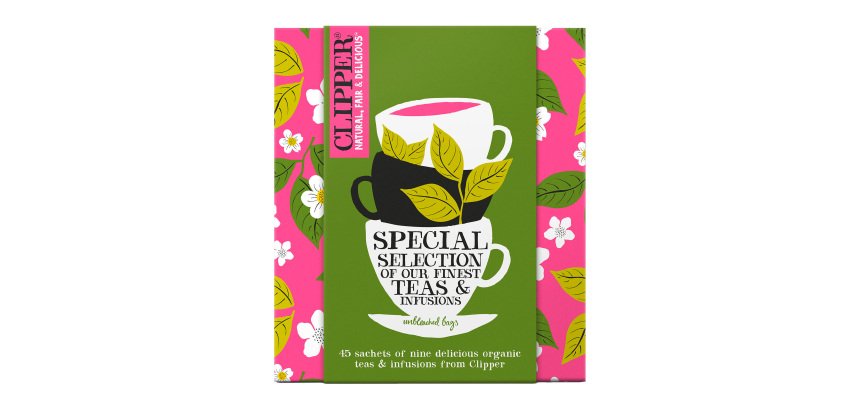 Assortiment de thés et infusions bio Clipper - Coffret de 45 sachets