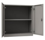 Armadio Ufficio Monoblocco Senso 2 ante battenti 1 ripiano l x p x h 90 x 45 x 95 cm