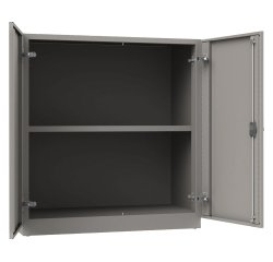 Armadio Ufficio Monoblocco Senso 2 ante battenti 1 ripiano l x p x h 90 x 45 x 95 cm