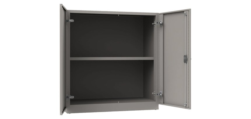 Armadio Ufficio Monoblocco Senso 2 ante battenti 1 ripiano l x p x h 90 x 45 x 95 cm