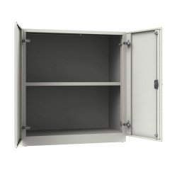 Armadio Ufficio Monoblocco Senso 2 ante battenti 1 ripiano l x p x h 90 x 45 x 95 cm