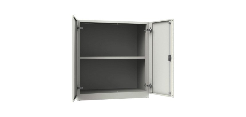Armadio Ufficio Monoblocco Senso 2 ante battenti 1 ripiano l x p x h 90 x 45 x 95 cm