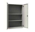 Armadio Ufficio Monoblocco Senso 2 ante battenti 2 ripiani l x p x h 90 x 45 x 140 cm