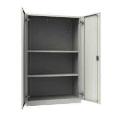 Armadio Ufficio Monoblocco Senso 2 ante battenti 2 ripiani l x p x h 90 x 45 x 140 cm